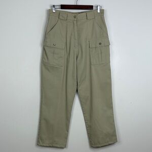 Vintage Tilley Pants Womens 31 Beige Cargo Wide Leg Travel Gorpcore 80s Mom